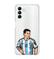 Samsung Galaxy A04S Uyumlu Lionel Messi Desenli Şeffaf Telefon Kılıfı