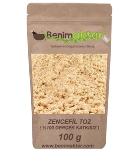 BenimAktar Toz Zencefil 1.Kalite Katkısız 100 Gr