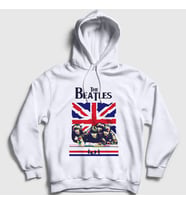 Presmono Unisex Beyaz UK The Beatles Kapüşonlu Sweatshirt 115671tt