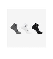 Salomon LC20867 Everyday Ankle 3 Pack Çorap - SİYAH GRİ BEYAZ