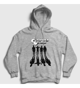 Presmono Unisex Gri Gang Film Otomatik Portakal A Clockwork Orange Kapüşonlu Sweatshirt 242562tt (Gri)