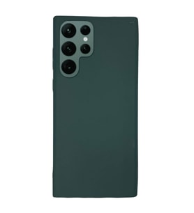 Samsung Galaxy S22 Ultra İnce Mat Silikon Kılıf Haki