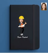 Kişiye Özel Kadın Model 13x21 Siyah Defter-31