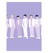 Bts Film Çıkışı Dijital Çizim Tablo Ahşap Poster Dekoratif Kod1145