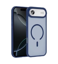 iPhone 17 Air Kılıf M-safe Şarj Özellikli Mat Arka Yüzey Sio Kılıf (Lacivert)