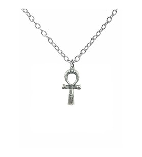 Ankh Sembolü Figürlü Kolye – 60 cm Zincirli, Antik & Unisex Takı