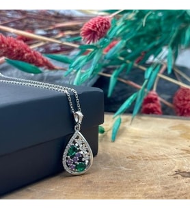damla model gümüş kolye