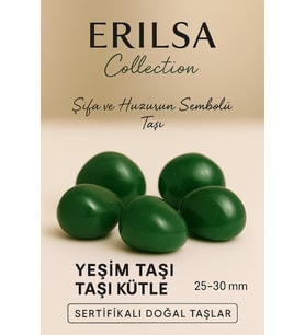 Sertifikalı Yeşim (Green Jade) Taşı Kütle 25–30 mm – Şifa ve Huzurun Sembolü (Çok Renkli)