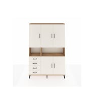 Arges Gardrop 7 Raflı 4 Çekmeceli 5 Kapaklı 132x30x195 Çam-Aytaşı