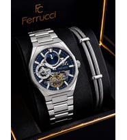 Ferrucci Otomatik Ve Kurmalı Güneş Ve Mehtap Kadranlı 2 Yıl Garantili Erkek Kol Saati BFC.M3558.S2