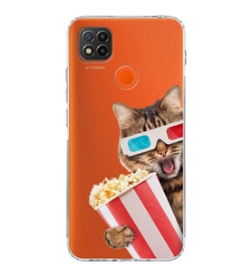 PrintiFy Xiaomi Redmi 10 2022 ile Uyumlu Kedi 1 Kamera Korumalı Şeffaf Kılıf