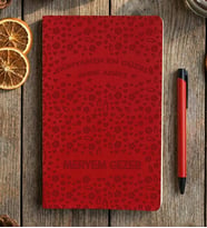 Kişiye Özel Hamile Anne Adayına Defter Anneler Günü Hediyesi (Kırmızı)