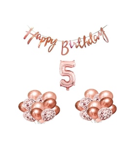 ROSE GOLD DOĞUM GÜNÜ BALON SETİ