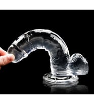 Pretty Love Clear Ultra Soft 17,5 cm Güçlü Vantuzlu Damarlı Dildo Penis