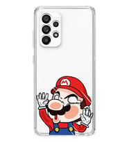 Samsung Galaxy A33 Uyumlu Süper Mario Desenli Şeffaf Telefon Kılıfı
