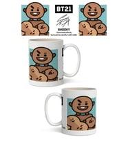 BT21 Shooky Temalı Beyaz Kupa Bardak Sevgiliye Arkadaşa Hediye