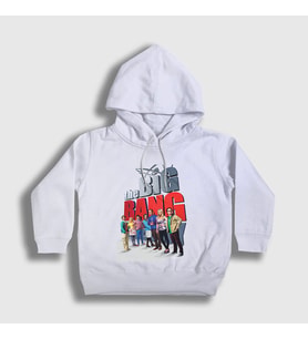 Presmono Unisex Çocuk Beyaz The Big Bang Theory Kapüşonlu Sweatshirt 181912tt