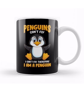 Penguins Can t Fly And Therefore I Am a Penguin Kupa Bardak Porselen