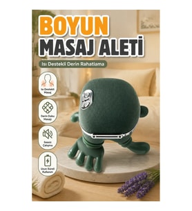Isı Destekli Kablosuz Boyun Masaj Aleti Derin Rahatlama ve Taşınabilir Kullanım