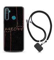 Realme 5i 5 Pro 6i 7 Pro 8 Kılıf Boyun Askılı Silikon Meow 1657