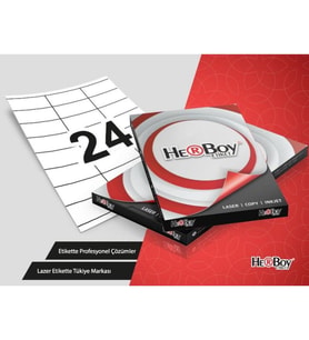 Herboy HB-1324 Beyaz Lazer Etiket A4, 70mm x 35mm