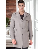 PLT8391 DEWBERRY ERKEK PALTO-GRİ-2