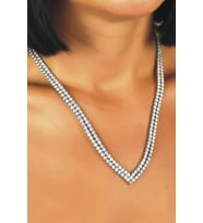 Sky Diamond Taşlı 925ayar Gümüş Su Yolu Gerdanlık