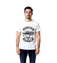 Erkek Retro Garaj Klasik Otomobil Baskılı Kısa Kollu Tişört %100 Pamuk Rahat Kesim Günlük Modern