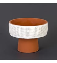 Euro Flora Delikli Beton Saksı Beyaz 19.5X16.5 cm