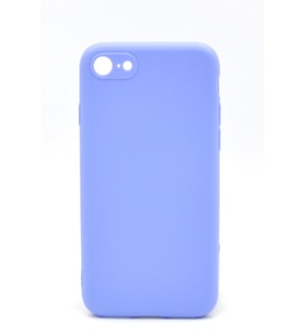 iPhone 7 / 8 Uyumlu Düz Renk Esnek Yumuşak Silikon Kılıf  Rubber Açık Mor