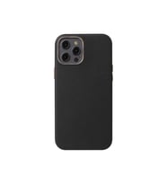 Apple iPhone 12 Pro Max Uyumlu Kılıf Zore Leathersafe Wireless Kapak (Siyah)