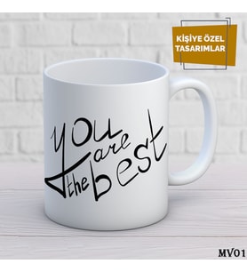 Kişiye Özel Kupa Motivasyon  İsimli & Fotoğraflı Premium Hediye Bardak  You Are The Best