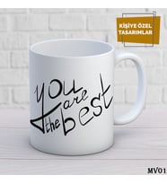 Kişiye Özel Kupa Motivasyon  İsimli & Fotoğraflı Premium Hediye Bardak  You Are The Best