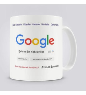 Kişiye Özel Google Arama Tasarımlı Kupa Bardak
