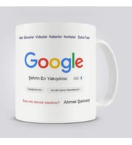 Kişiye Özel Google Arama Tasarımlı Kupa Bardak