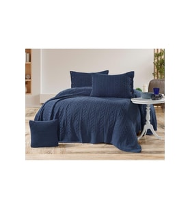 Abelia Triko Yatak Seti 240 X 260 Cm (İndigo)