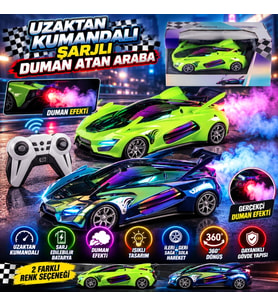 9016 UZAKTAN KUMANDALI ŞARJLI DUMAN ATAN ARABA