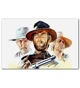 Cakatablo Clint Eastwood Bir Kaç Dolar İçin Çizim MDF Tablo