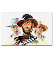 Cakatablo Clint Eastwood Bir Kaç Dolar İçin Çizim MDF Tablo