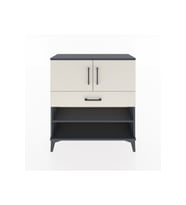 Arges Şifonyer 3 Raflı Tek Çekmeceli 2 Kapaklı 88x30x96 Antrasit-Aytaşı