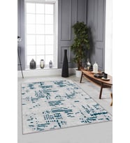 Zümrüt Vintage Kaymaz Tabanlı Makinede Yıkanabilir Halı DR09 - 100 x 160 cm