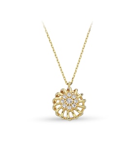 ÇGK KUYUMCULUK TAŞLI ALTIN KOLYE (Gold)