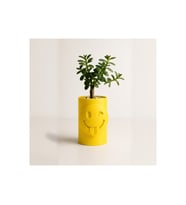 Alvera Emoji Planter – 3D Baskı Göz Kırpan Yüzlü Minik Yeşil Saksısı-Sarı