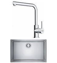 Franke MRX 110-70 Tezgah Altı Çelik Eviye + Franke LİNA L Krom Spiralli Mutfak B