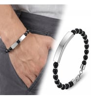 Moncuk Design Oniks Beyaz İsim Yazılabilir Ve Ayarlanabilir Çelik Zincir Bileklik 33512B29D1