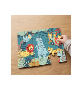 Sevimli Hayvanlar Tasarımlı 24 Parça Ahşap Çocuk Puzzle MPK0036