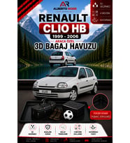 Renault Clio HB 1999 - 2006 Araca Özel 3D Bagaj Havuzu