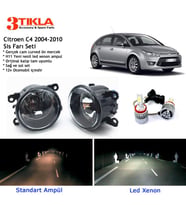 Citroen C4 HB 2004-2010 Beyaz Led Xenon Sis Farı Seti