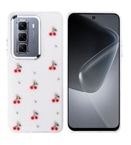 Coverzone ?nfinix Hot 50 4G ile uyumlu K?l?f Airbag K�?eli 2mm Kamera �?k?nt? Korumal? Simli ?effaf Bask?l? Z-Kutup Kapak Kiraz