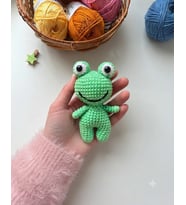 Organik Amigurumi Oyuncak Kurbağa